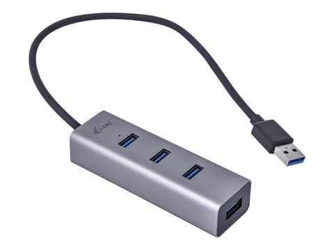 I-TEC USB 3.0 Metal HUB 4 port without power adapter ideal for Notebook Ultrabook Tablet PC supports Win und Mac OS