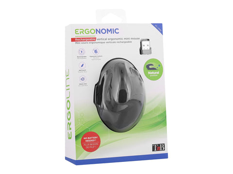 TNB ERGO Line Mini Ergonomic Wireless Mouse Vertical And Rechargeable Design Designed For Optimal Use