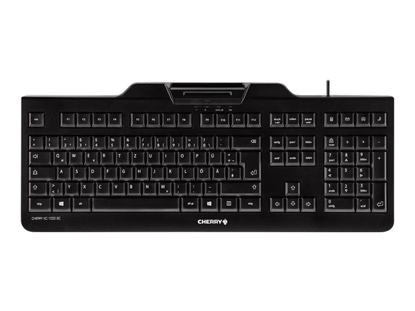 CHERRY KC1000 SC corded Security Keyboard USB ultraflat black with integrated Smartcard-Terminal (DE)