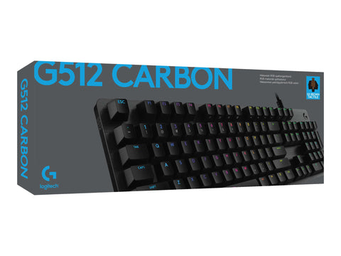 LOGITECH G512 Carbon Lightsync RGB Mechanical Gaming Keyboard with GX Brown switches Carbon FRA Central