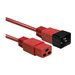 LINDY 1m IEC C19 to C20 Cable Red