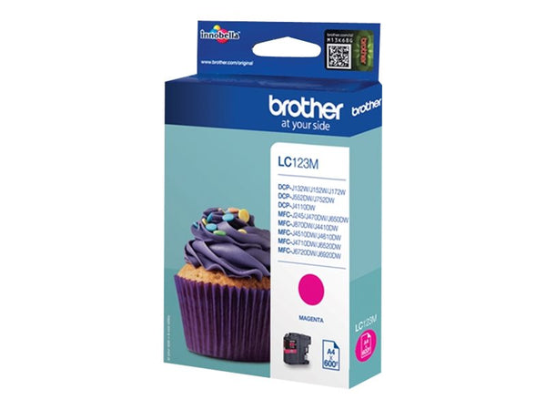 BROTHER LC-123 cartouche dencre magenta capacité standard 600 pages pack de 1