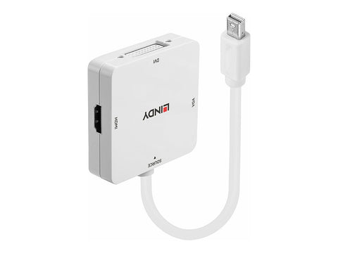 LINDY Adaptateur Mini DP 1.2 vers HDMI 4K30 DVI VGA