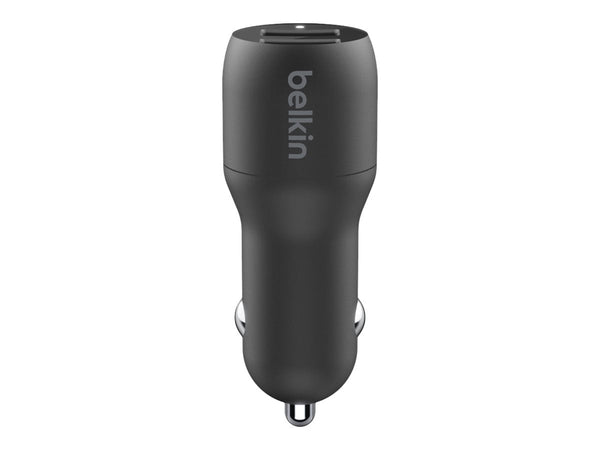 BELKIN BOOST CHARGE 24w USB-A Dual Car Charger w/ 1M PVC A-C Black
