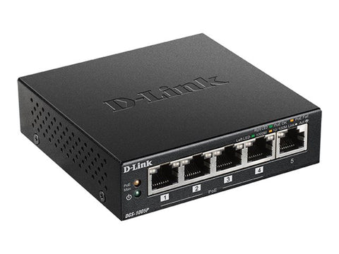 D-LINK 5 ports Gigabit dont 4 ports supportant le PoE - Budget PoE 60W