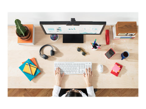LOGITECH MK295 Silent Wireless Combo - OFF WHITE - FRA - CENTRAL