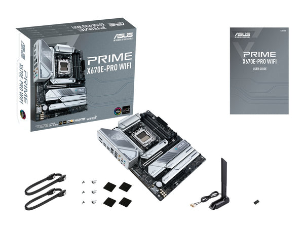 ASUS PRIME X670E-PRO WIFI AM5 Socket 4DDR5 PCIe 5.0 x16 HDMI 2.1 DP 1.4 4xSATA 6Gb/s ATX