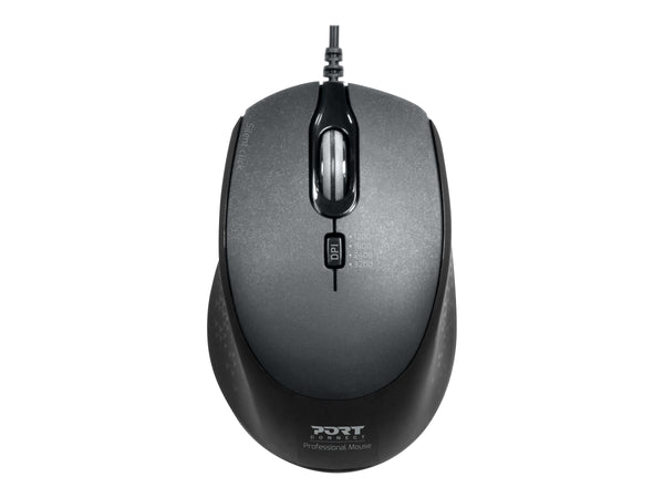 PORT DESIGNS Mouse Office Pro Silent Wired - Black