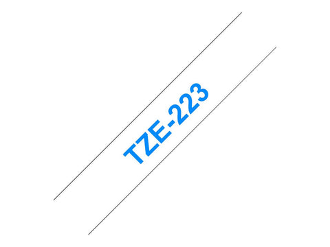 BROTHER P-TOUCH TZE-223 bleu sur blanc 9mm
