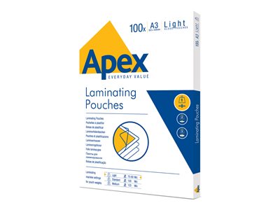 FELLOWES APEX POCHETTES A3 80 MIC 100PK