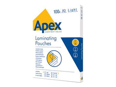 FELLOWES APEX POCHETTES A3 80 MIC 100PK