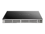 D-LINK Switch L3 Light 48 Gigabit PoE/PoE+ Ports & 2 10GBASE-T Ports & 4 10GbE SFP+ Ports 370W PoE Budget 740W with DPS-700