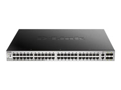 D-LINK Switch L3 Light 48 Gigabit PoE/PoE+ Ports & 2 10GBASE-T Ports & 4 10GbE SFP+ Ports 370W PoE Budget 740W with DPS-700