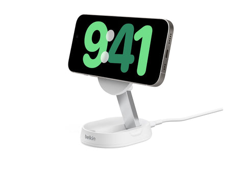 BELKIN PRO Convertible Qi2 15w Magnetic Charging Stand w/o PSU White