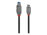 LINDY 1m USB 3.2 Type C to B Cable Anthra Line