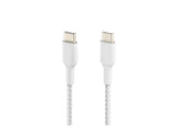 BELKIN BOOST CHARGE USB-C to USB-C 2.0 Cable Braided 1M White