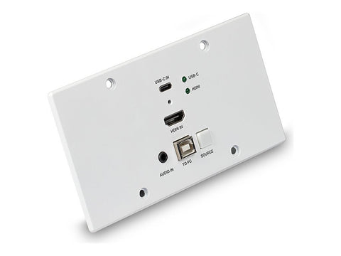 LINDY 150m HDMI and TypeC HDBT EU WallPlate KVM Extender