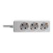 LINDY Mains 3 way gang socket