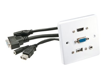 LINDY Wall plate VGA/HDMI/USB/3.5mm