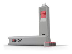 LINDY USB C Port Blocker Key Red