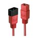 LINDY 1m IEC C19 to C20 Cable Red