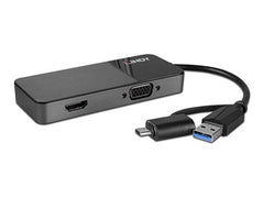 LINDY USB 3.0 Type A and C to HDMI & VGA