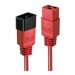 LINDY 1m IEC C19 to C20 Cable Red