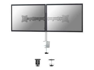 NEOMOUNTS Flat Desk Mount 2 screens Silv