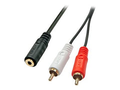 LINDY Audiocable 3.5 f. / 2xRCA m. 0.25m