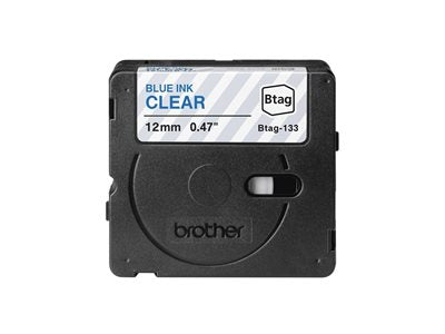 BROTHER 12MM Blue on Transparent BTAG133