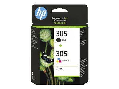 HP 305 2-Pack Tri-color/Black Original I