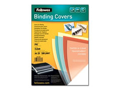 FELLOWES COUV A4 TRANSPARENT 180 MIC 25