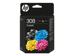 HP 308 Black/Tri-Color Ink Cartridge Com