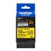 BROTHER RUBAN 12mm Noir/Jaune