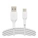 BELKIN Câble tressé USBA USBC 0.15m blan