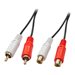 LINDY Audio Cable 2xRCA male/female 2m