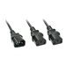 LINDY 2m IEC C14 to 2x IEC C13 Y Cable