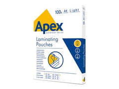 FELLOWES APEX POCHETTES A4 80 MIC 100PK