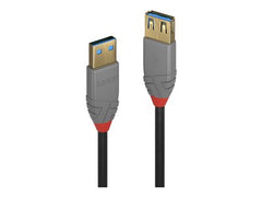 LINDY 0.5m USB 3.0 A m/f Cable Anthra