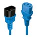 LINDY 1m IEC Extension Lead Blue
