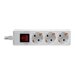 LINDY Mains 3 way gang socket on/off