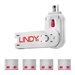 LINDY Clé USB et 4 bloqueurs de ports