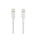 BELKIN Câble tressé USB-C USB-C 1m blanc