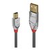 LINDY 0.5m USB 2.0 A/Min-B Cable Cromo