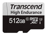 TRANSCEND 512Go microSD w/adapter