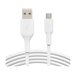 BELKIN Câble MicroUSB vers USBA 1m blanc