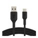 BELKIN Câble tressé USBA USBC 0.15m noir