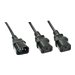 LINDY 1m IEC C14 an 2x IEC C13 Mains Cbl