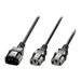 LINDY 2m IEC C14 to 2x IEC C13 Y Cable