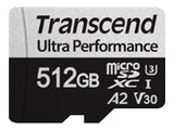 TRANSCEND 512Go microSD w/ adapter